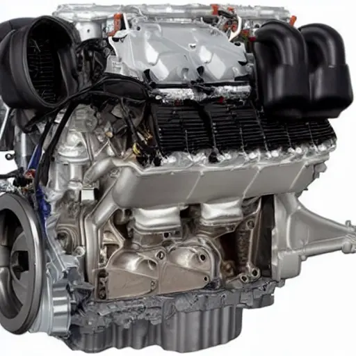 a disassembled Infiniti EX engine from 2008 to 2014, showing internal mechanical parts, pistons, and valves, low resolution, blurry, pixelated, poor lighting, grainy texture