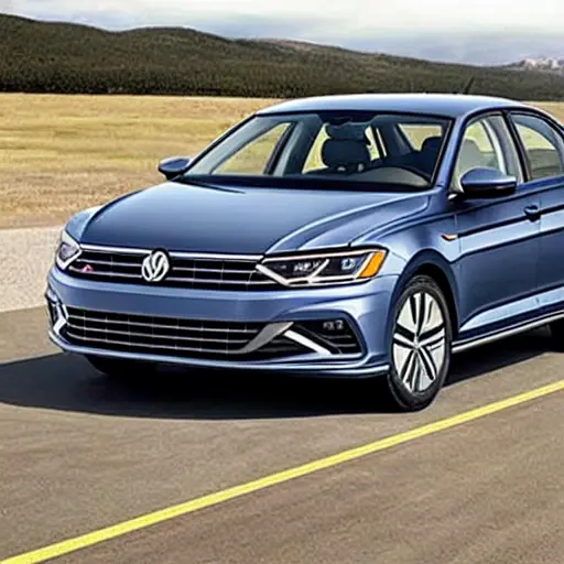 a blurry, low-resolution photograph of a Volkswagen Jetta VA3 2019 on a mechanic's lift, showing the undercarriage and suspension components, dim lighting, grainy texture