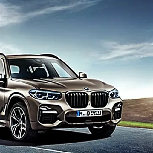A low resolution, grainy, and blurry photograph of a BMW iX3 from the year 2020. The car is parked in a dimly lit garage, with a mechanic's diagnostic tool connected to the vehicle's dashboard port. The image has poor lighting, low contrast, and a washed-out color palette, resembling a compressed video still or a low-quality webcam capture.