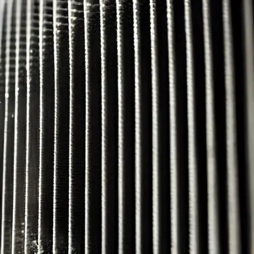 a close-up view of a car radiator being cleaned, low resolution, blurry details, washed out colors, grainy texture