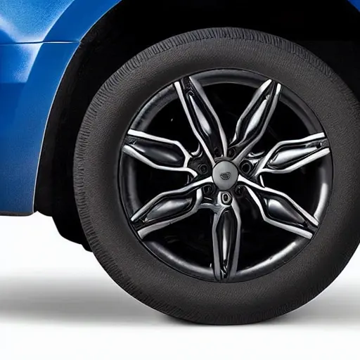 a close-up view of a car wheel arch liner being covered with soundproofing material, low resolution, blurry details, grainy texture