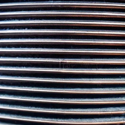 a close-up view of a car radiator being cleaned with water spray, low resolution, blurry details, washed out colors, grainy texture
