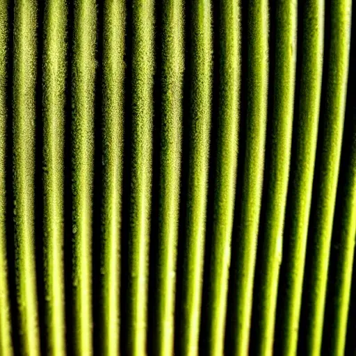 a close-up shot of a car radiator being cleaned with water spray, low resolution, blurry details, grainy texture, poor lighting