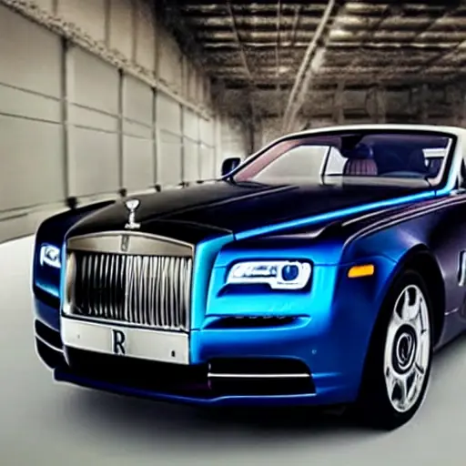a blurry and grainy photograph of a Rolls Royce Dawn 2015-2022 model inside a dimly lit auto service garage, the car is partially disassembled with the hood open and mechanics working nearby, low resolution, poor lighting