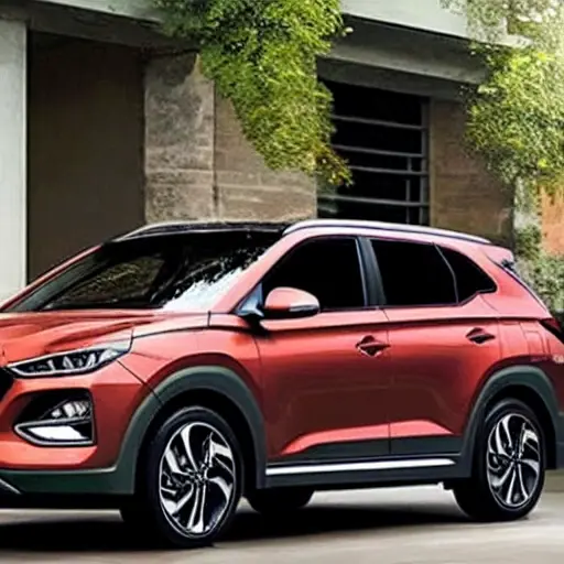 a blurry, low-resolution photo of a Hyundai Venue 2019 in a dimly lit garage, a mechanic is looking at the engine with a confused expression, grainy texture, poor lighting