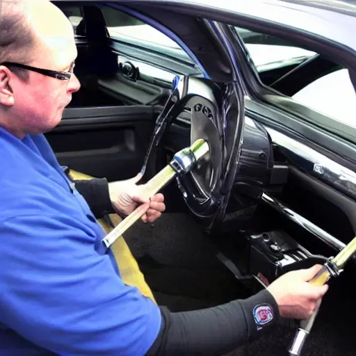 Установка замка рулевого вала Ford